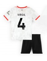 Liverpool Virgil van Dijk #4 Tredjedraktsett Barn 2024-25 Korte ermer (+ bukser)